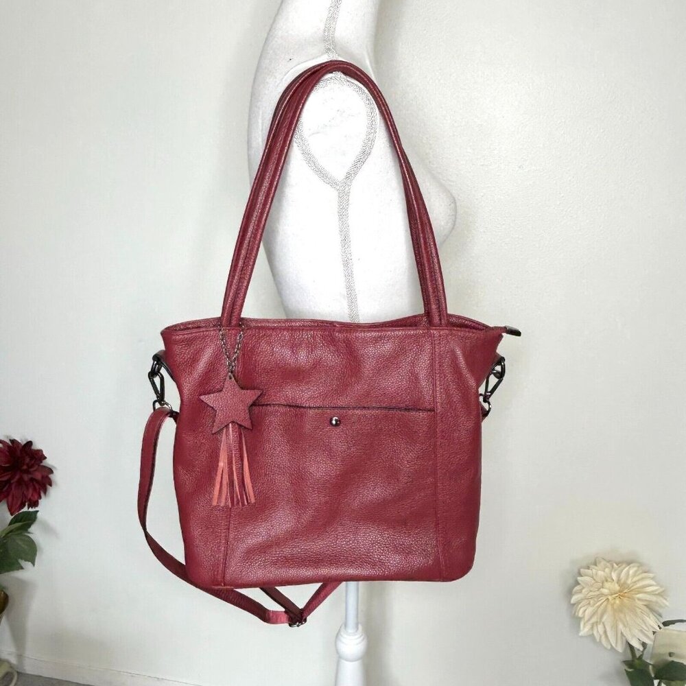 Over Earth Soft Leather Handbags Hobo Bag Large Tote Cross Boho Hippie Tassel